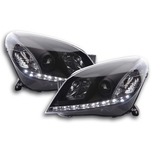 Koplampen Opel Astra H 04-09 D-Lite zwart