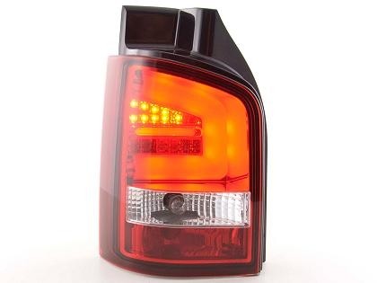 Achterlichten VW T5 Tube Led Bj. 03-10 Rood/Helder