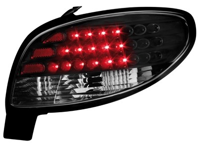 Achterlichten Peugeot 206 LED zwart