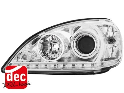 Koplampen Mercedes M-Klasse W163 98-01 Devil Eyes DRL look