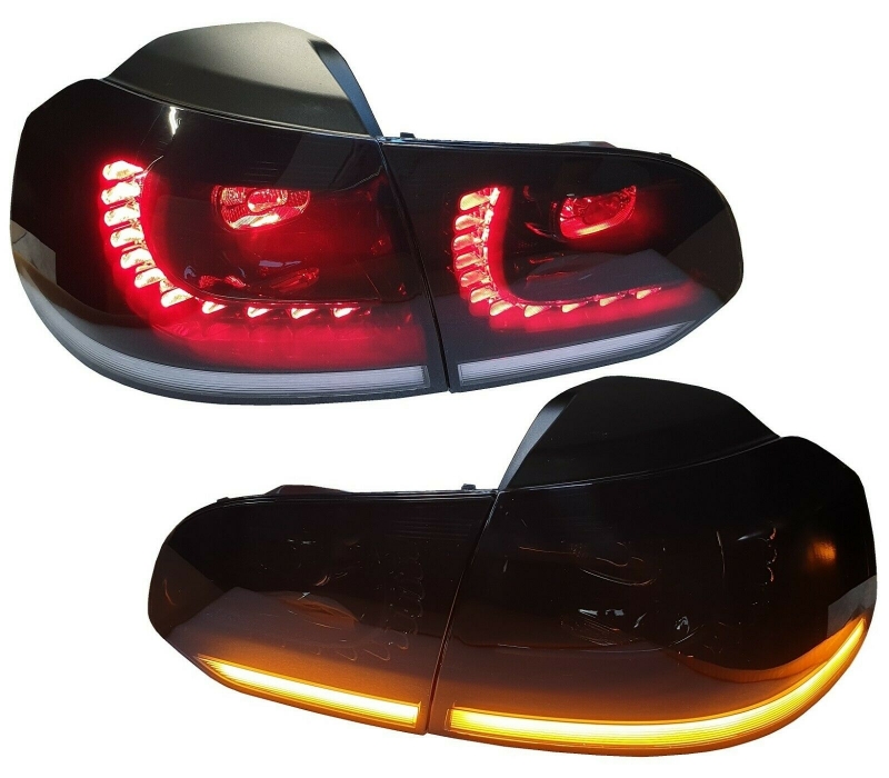 Achterlichten led VW Golf VI 10/08- R-look Dynamic LED Zwart