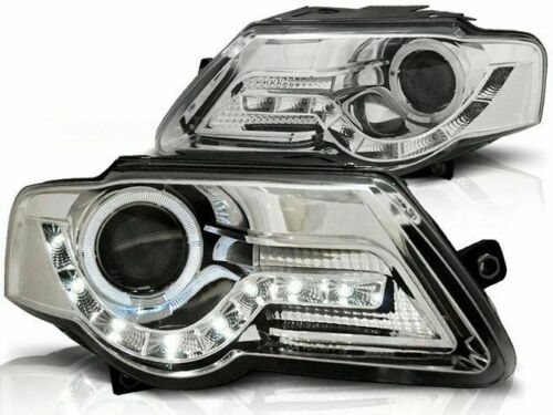 Koplampen VW Passat 3C 05 Devel eyes DRL look chroom