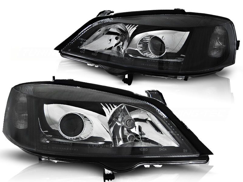 Koplampen Opel Astra G Xenon-Look zwart