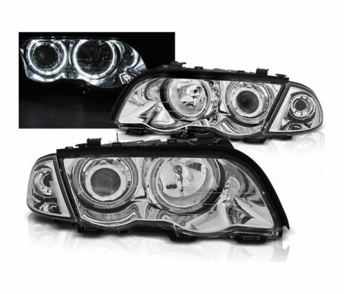 Koplampen BMW E46 98-01 Sedan/Touring Angel eyes LED