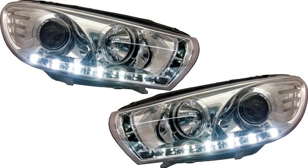 Koplampen VW Scirocco 15-18 LED DRL Chroom