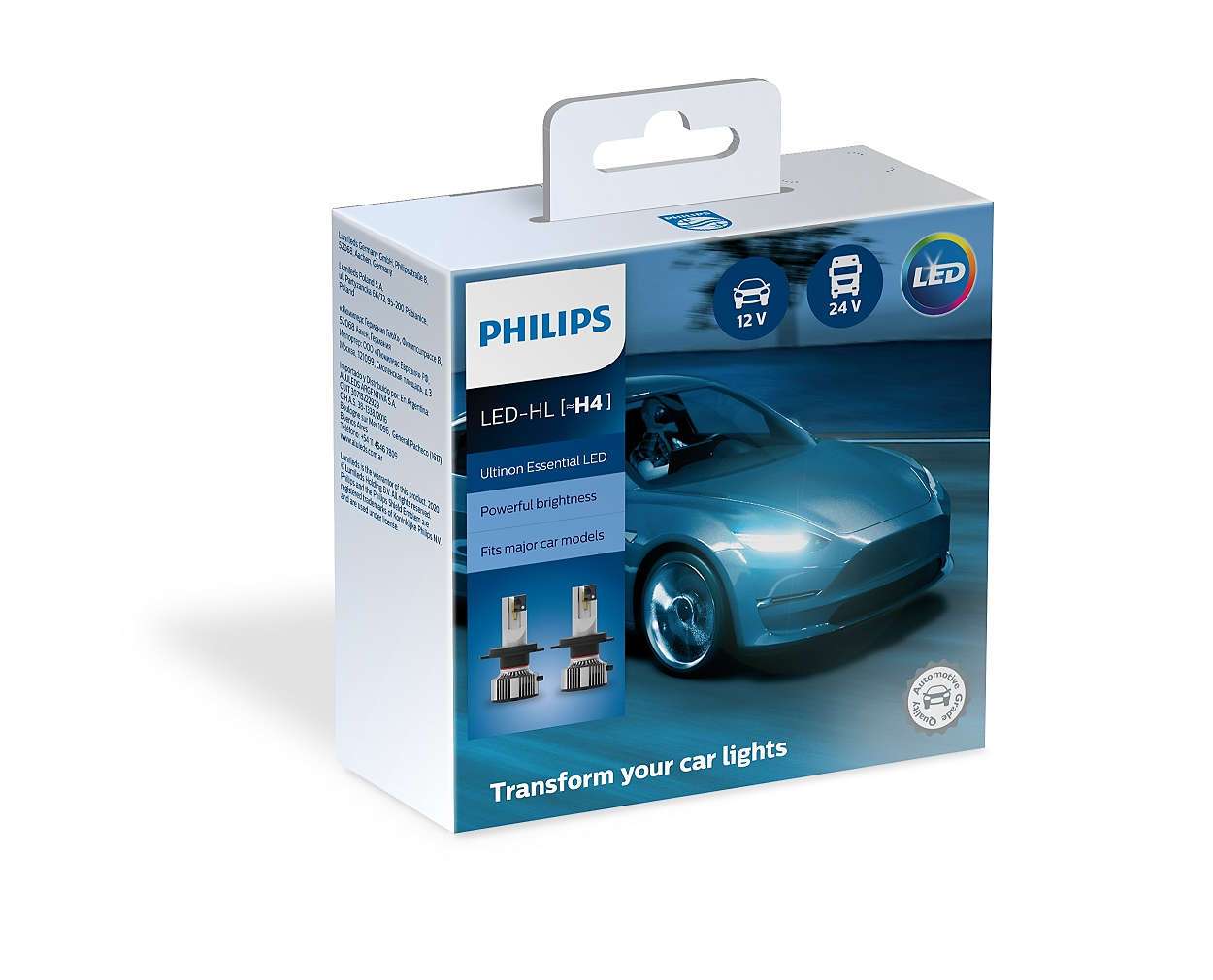 Philips X-treme Ultinon Essential HL LED H4 12V&24V 21W P43t 6500K