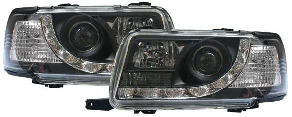 Koplampen Audi 80 91-94 zwart