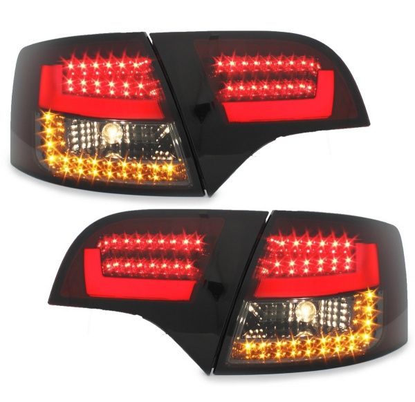 Achterlichten Audi A4 8E B7 04-08 Avant Dynamic LED rood/smoke