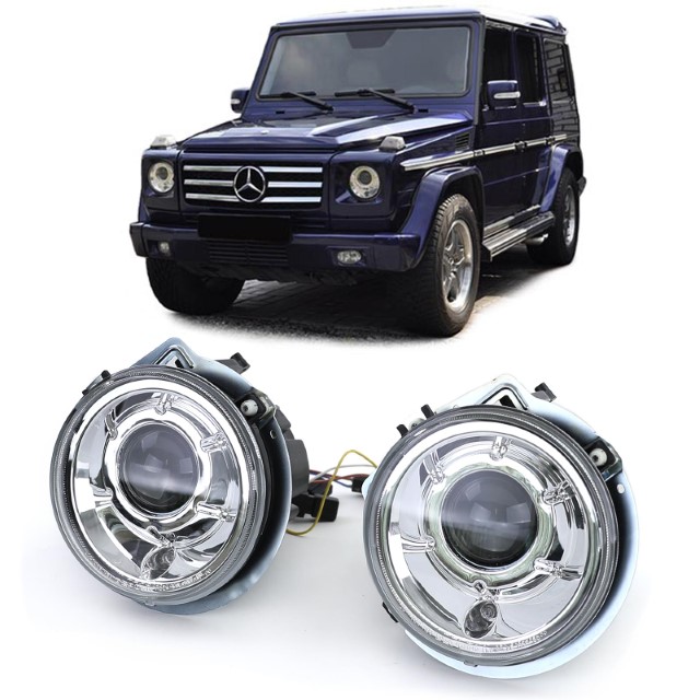 Koplampen Mercedes Benz G-Klasse W463 chroom 92-06