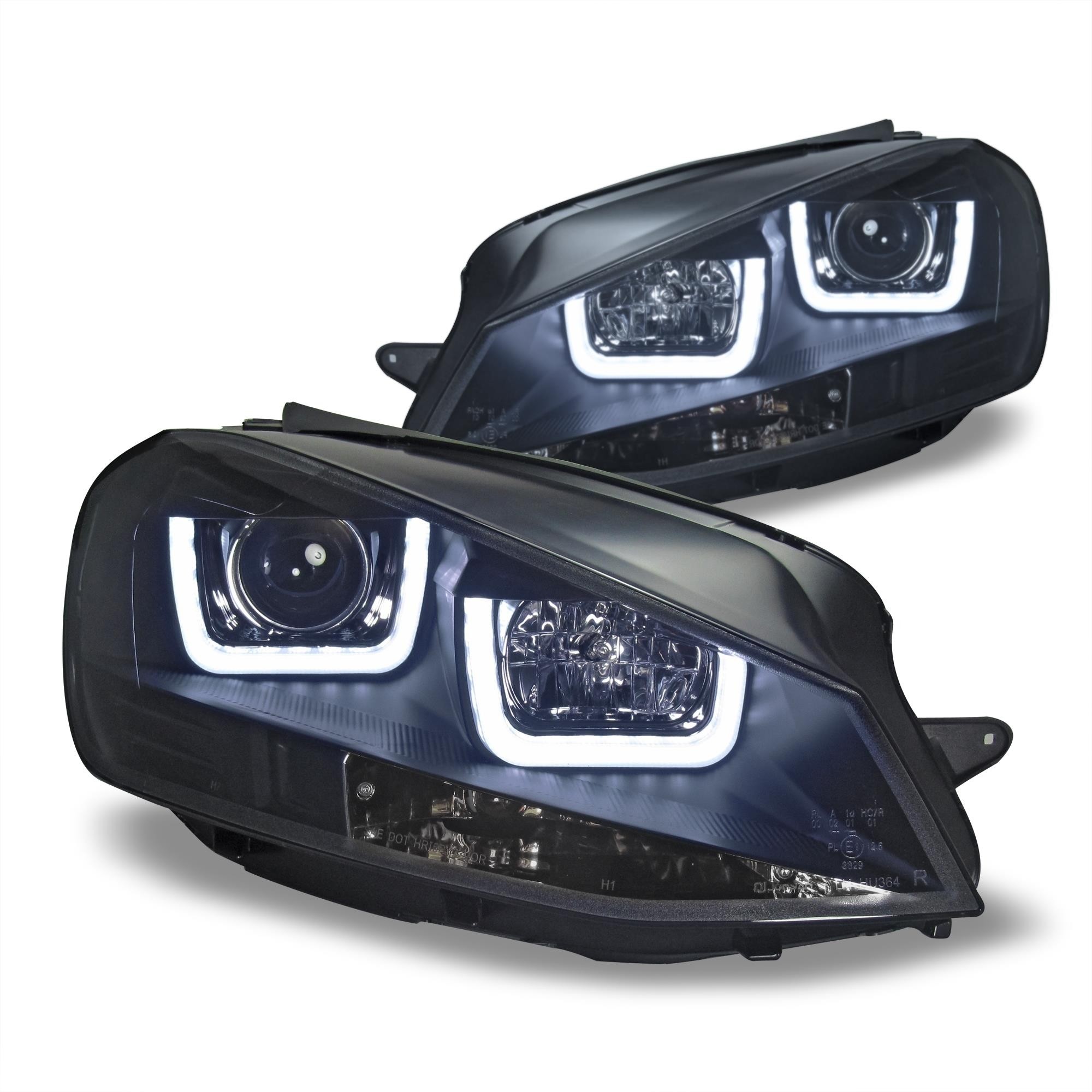 Koplampen VW Golf VII xenon-look 12- zwart