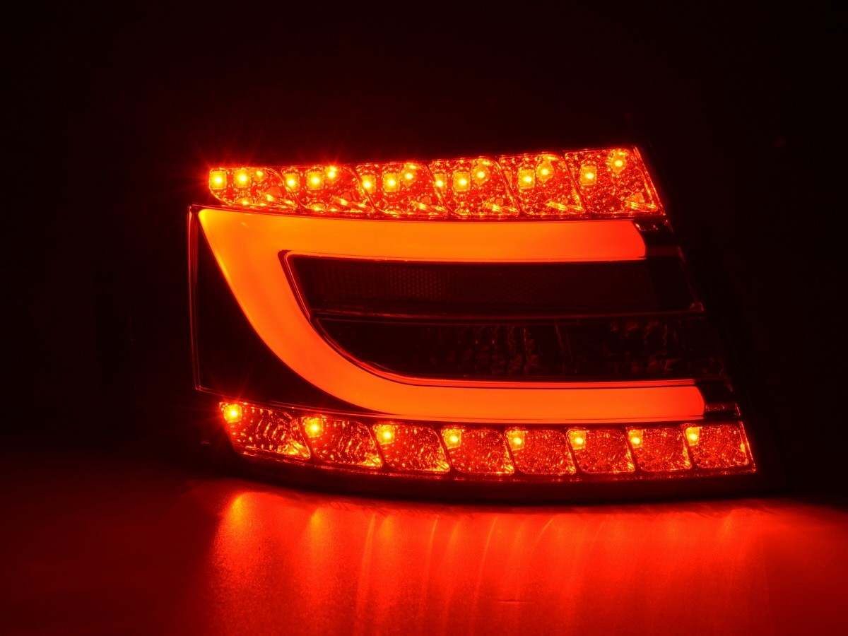 Achterlichten Audi A6 4F Sedan Tube LED Rood/Smoke