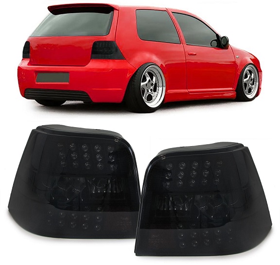 Achterlichten VW Golf IV LED zwart smoke