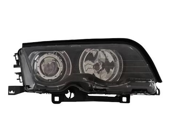 Koplampen BMW E46 99-01 Coupe/Cabrio Angel Eyes zwart