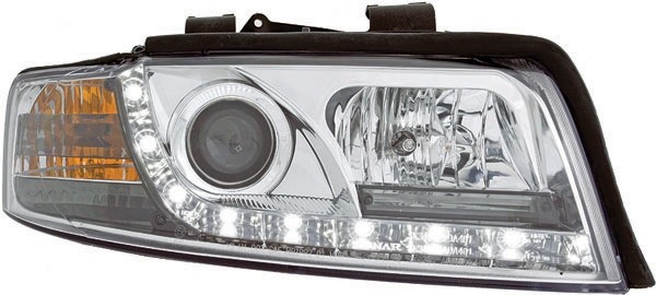 Koplampen Audi A4 8E 00-04 LED DRL look Chroom