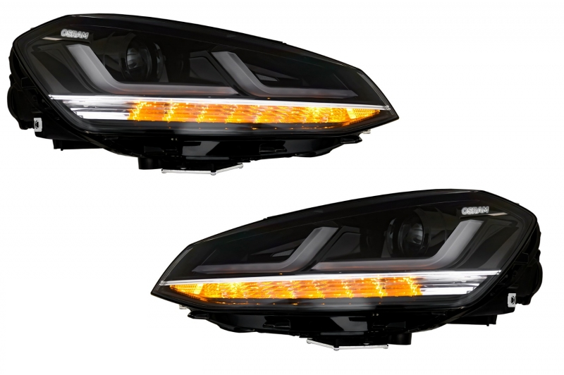 Koplampen VW Golf VII OSRAM FULL LED Chrome (for Xenon and Halo DRL)