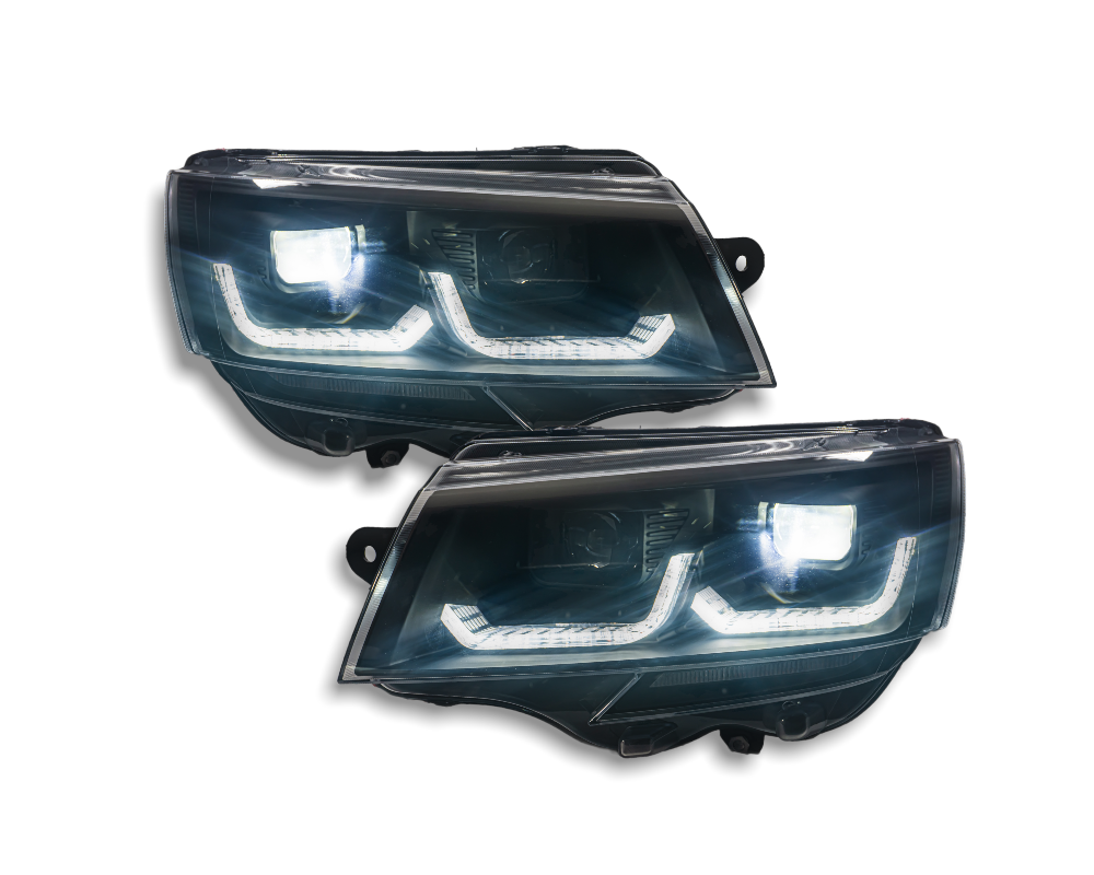 Koplampen VW T6.1 Multivan/Transporter Vol LED Dynamic Tube Zwart