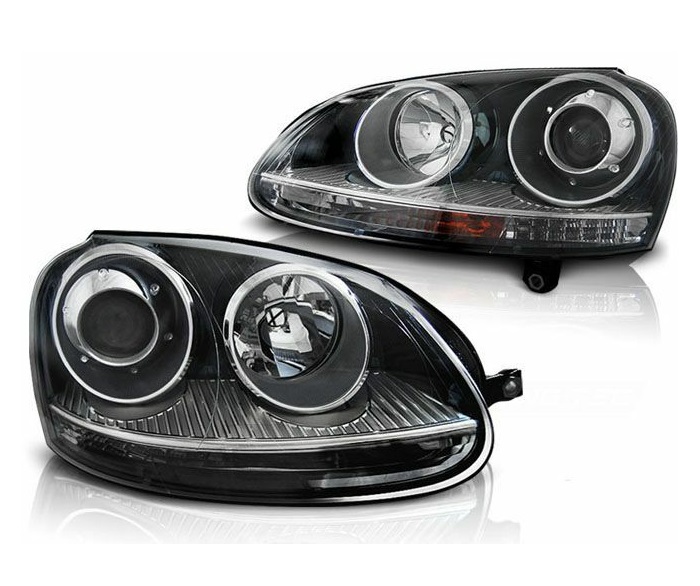 Koplampen VW Golf V xenon-look zwart