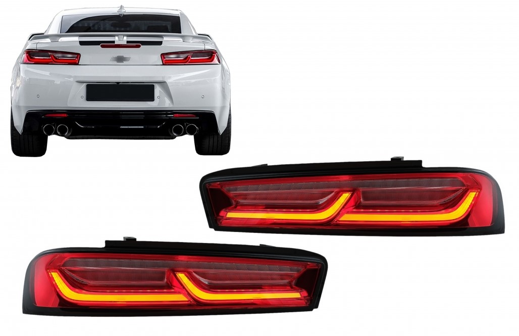 Achterlichten Chevrolet Camaro SS (2015-2017) LED Dynamic Turning Lights Rood