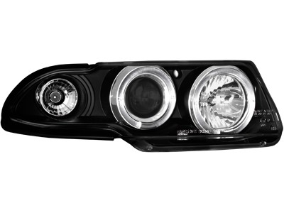 Koplampen Opel Astra F Angel Eyes 94-97 zwart