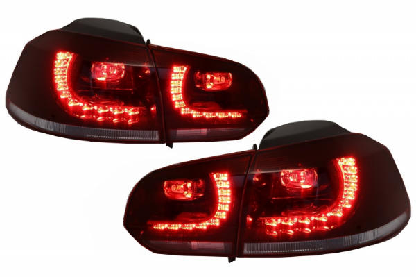 Achterlichten led VW Golf VI GTI / R20 Donker Rood