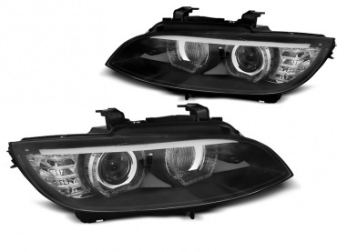 Koplampen BMW E92/E93 Angel Eyes 3D LED Xenon zwart