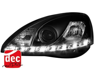 Koplampen Opel Corsa C 01-06 Devil Eyes real DRL LED Zwart