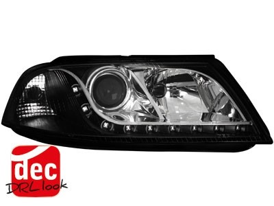 Koplampen VW Passat 3BG 00-04 LED DRL look Zwart