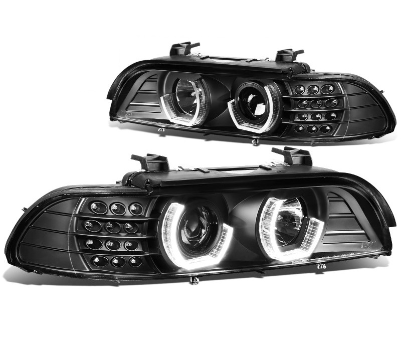 Koplampen BMW 5-serie E39 96-03 Zwart 3D LED