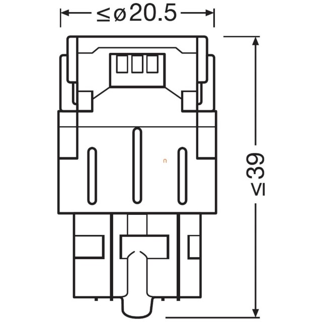 W21/5W Osram LEDriving 7515DRP-02B 3W Rood