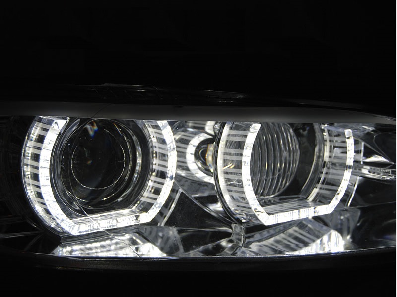 Koplampen BMW E92/E93 Angel Eyes 3D LED Xenon chroom