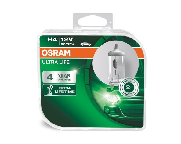 Osram Ultra Life Gloeilamp H4 60/55w 64193ULT-HCB 2pcs