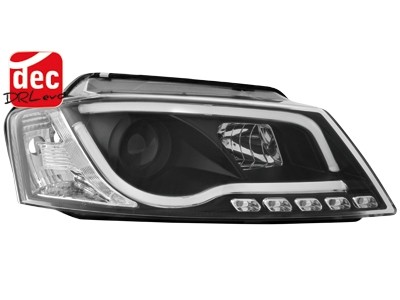 Koplampen Audi A3 8P 08-12 Tube Light LED Zwart