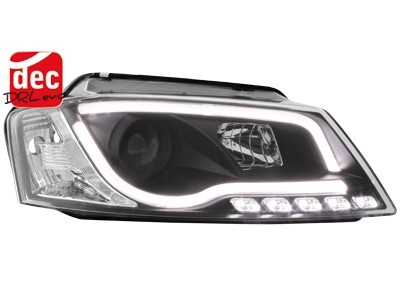 Koplampen Audi A3 8P 08-12 Tube Light LED Zwart