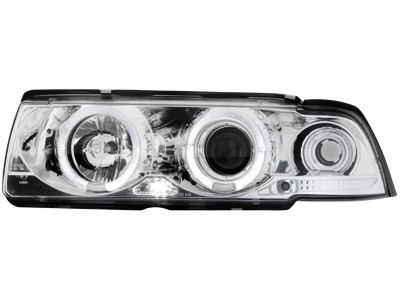 Koplampen BMW E36 Limousine/Touring Angel Eyes Chroom