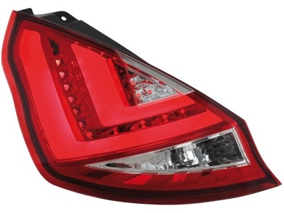 Achterlichten Ford Fiesta LED rood/chroom 08-