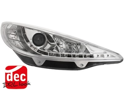 Koplampen Peugeot 207 06- Devil Eyes LED chroom