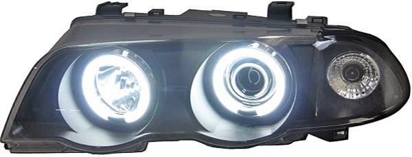 Koplampen BMW 3-serie E46 4drs Angel Eyes Ice CCFL