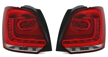 Achterlichten VW Polo 6R 09- Rood/Helder LED