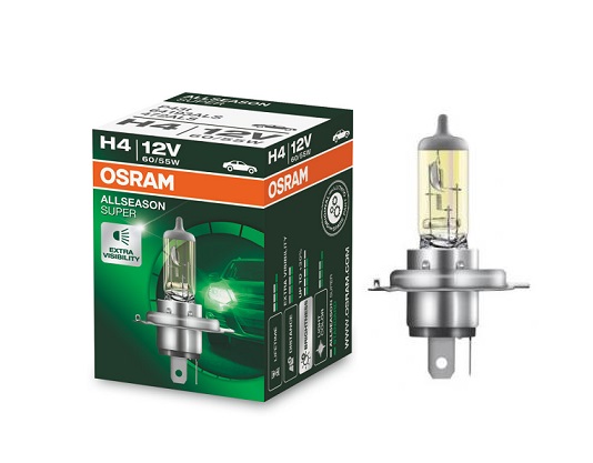 Osram All Season Super H4 55W 12V Geel