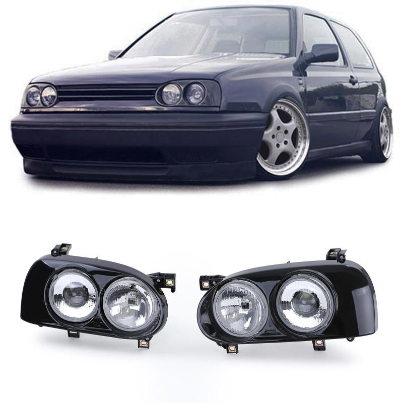 Koplampen VW Golf III 91-97 DE dubbel Lens