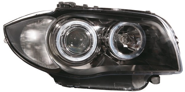 Koplampen BMW E87 04-11 Angel Eyes black