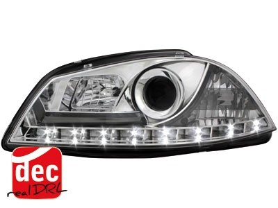 Koplampen Seat Ibiza 6L/Cordoba 03-08 Devil Eyes real DRL LED Chroo