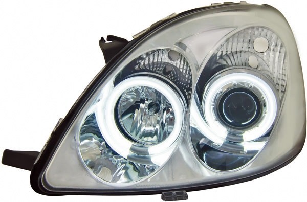 Koplampen Toyota Yaris angel eyes helder chroom 98-05