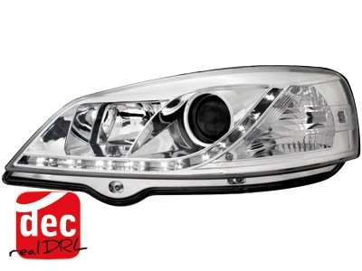 Koplampen Opel Astra G 1998-2004 Devil Eyes real DRL LED Chroom