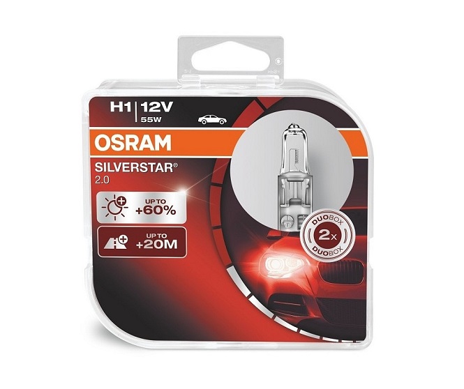 Osram Silverstar 2.0 H1 12V 55W 2pcs/box