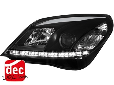 Koplampen Opel Astra H 04-09 D-Lite zwart