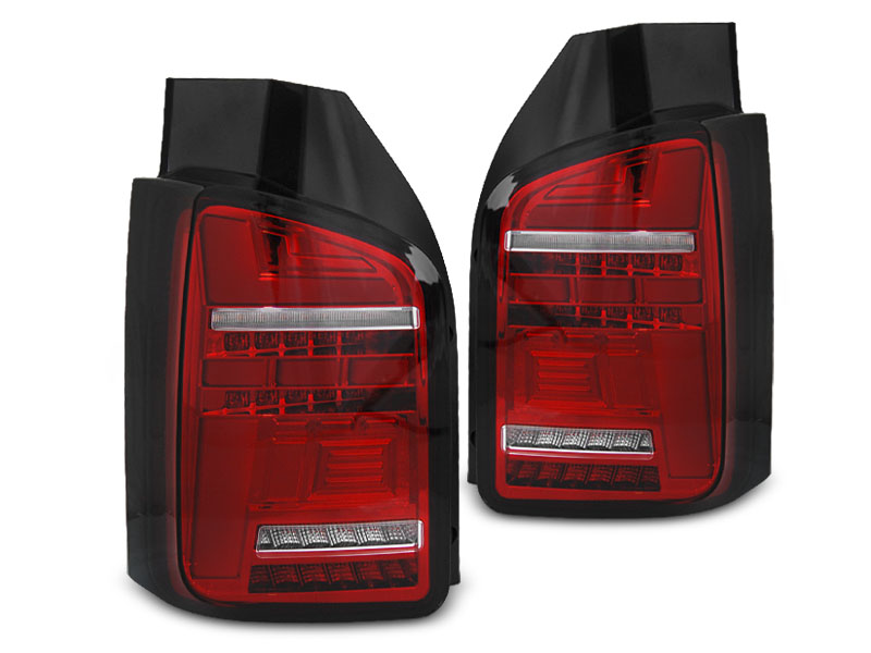 Achterlichten VW Transporter T6.1 LED Tube Dynamic Achterdeuren Rood