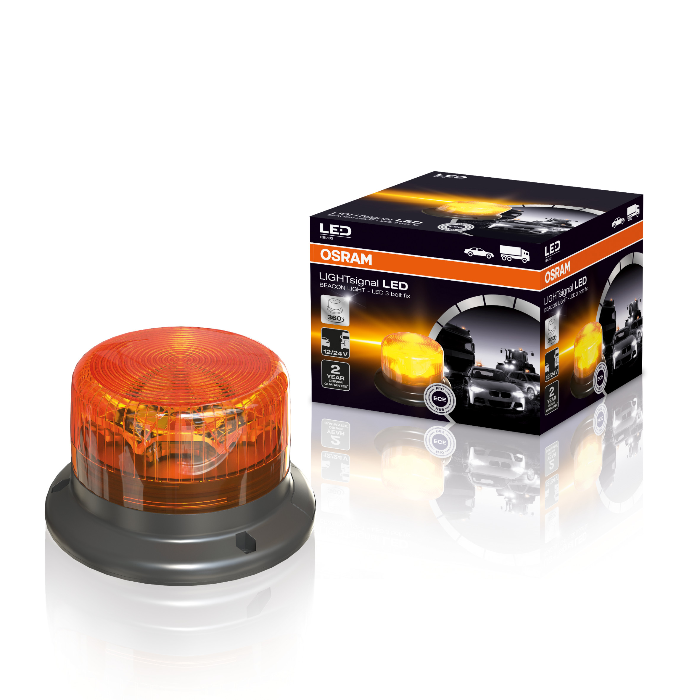 LICHTsignaal LED ZWAAILICHT LICHT 360° zwaailicht waarschuwingslicht 12&24V 1st. OSRAM