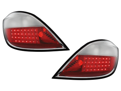 Achterlichten Opel Astra H LED rood/wit 5 Deurs