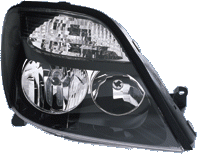 Koplampen Renault Megane Scenic 7/99-3/03 Black